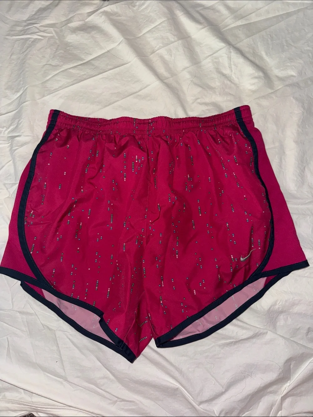 Nike Fuchsia Athletic Shorts with Navy Trim